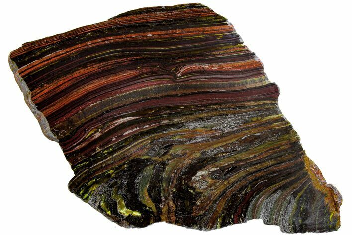 Polished Tiger Iron Stromatolite Slab - Billion Years #162087